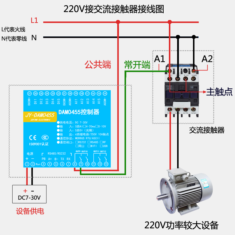 農村水塔無人值守上供水系統接線圖