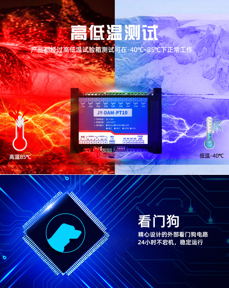 云平臺 DAM-PT10 GPRS版 溫度采集模塊測試說明 云平臺 DAM-PT10 GPRS版 溫度采集模塊測試說明