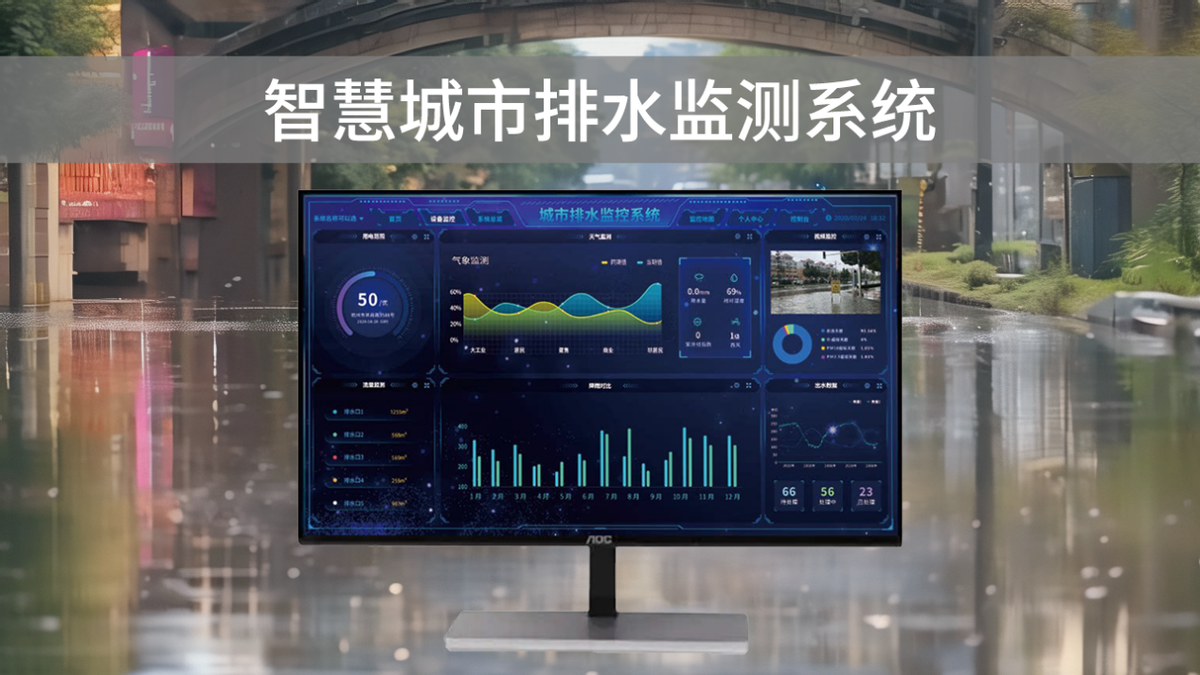 智慧排水監測系統，可視化管理，助力城市水利水務建設